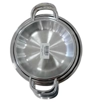 3 Lü Çelik Sole Tava Yumurta Sahan Seti Kapsül Tabanlı 16CM ,18CM ,20CM