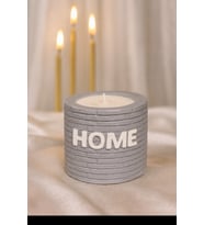 KOKULU DEKORATİF MUM HOME (Gri)