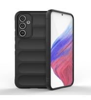 Samsung Galaxy A54 Uyumlu Kılıf Esnek TPU Oyuklu Arka Yüzey Tasarımlı Zore Etnik Silikon Kapak (Siyah)