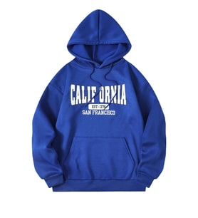 Unisex California Baskılı Sweatshirt (Mavi)