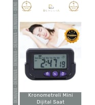 #DijitalSaat Otomobil Ev Ofis Masaüstü Alarm Tarih Portatif Hassas Kronometreli Mini Dijital Saat