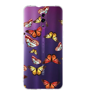 PrintiFy Reno 4  ile Uyumlu 1mm Slim Fit Water Color 2 Baskılı Şeffaf  Kılıf