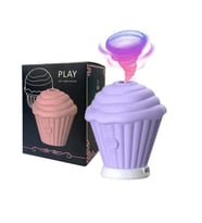 Cupcake Tasarımlı 5 Modlu Şarjlı Klitoral Uyarıcı Mor