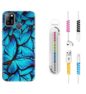 INFINIX Smart 4 5 6 Zero 8 S5 Pro Kılıf Kablo Koruma Spiral Silikon Owl 1351