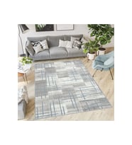 Rovigo Home Dijital Baskı Yıkanabilir Kaymaz Taban Salon Halısı RVG0560 (Gri)