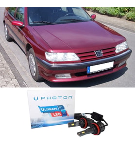 Peugeot 605 Led Xenon Uzun Far Ampulü H1 Ultimate 9500 Lumens Yeni Seri Beyaz