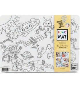 Funny Mat - Uzay Ve Dinozorlar 25 X 35 Cm