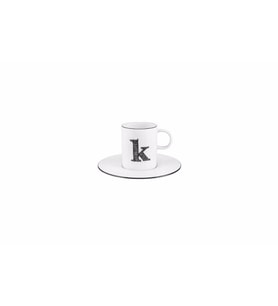 Porland Harf (K) Tabaklı Kahve Fincanı 85 Cc 04A+P021901 (Beyaz)