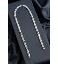 Hematit Doğal Taş Benekli Siyah Yassı Balık Kesim 6x4mm Dizi