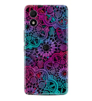 TCL 303 Kılıf Silikon Desen Özel Seri Colurful Mandala 1667