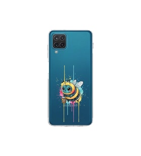 Samsung Galaxy M12 ile uyumlu Splash arı tasarımlı şeffaf silikon kılıf