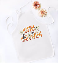 BK Gift Happy Halloween Tasarımlı Beyaz Mutfak Önlüğü-4