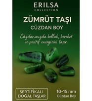 Sertifikalı Zümrüt Taşı Kütle 10-15 mm – Bolluk Şans ve Huzur Taşı (Çok Renkli)
