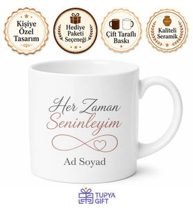 Always Temalı Her Zaman Kahve Kupa Bardak Özel Tasarım Hediye