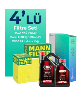 MANN Volvo S60 2.0 Dizel Filtre Bakım Seti Motul Motor Yağlı (2011-2014) 4 Lü