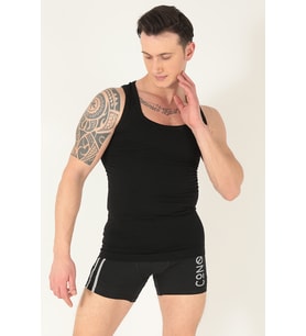 Sporcu Gym Seamless Dikişsiz T-shirt (Siyah)