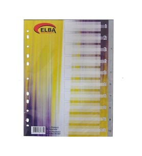 Bafix Seperatör 1-10 Rakamlı Plastik A4 (30 Adet)