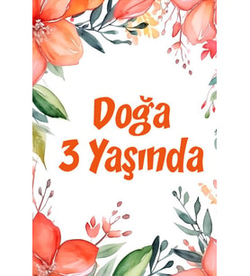 Pembe Çiçekler Doğum Günü Afişi 35X50 cm