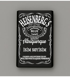 Heisenberg Breaking Bad Desenli Metal Tabaka – Kişiye Özel İsimli Hediyelik