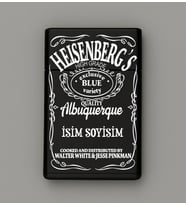 Heisenberg Breaking Bad Desenli Metal Tabaka – Kişiye Özel İsimli Hediyelik