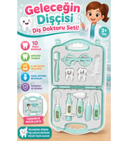 Eğitici Çantalı Oyuncak Dişçi Seti 10 Parça Kız Çocuk Diş Doktoru Oyun Seti (3+ Yaş)