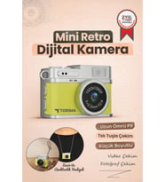 Mini Dijital Kamera Selfie Video Vlog Kamerası Mini Anahtarlık 1080P CMR35 Sarı