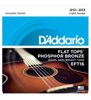 D'Addario EFT16 Akustik Gitar Tel Seti (Regular Light - 12-53 - Phosphor Bronze)