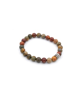 HAKİKİ DOĞAL PİCASSO JASPER TAŞI BİLEKLİK 1.KALİTE DOĞAL TAŞ