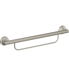 Moen Lr2350Dbn Evde Bakım Banyo Güvenliği 24 İnç Havlu Çubuklu Tutunma Çubuğu, Fırçalanmış Nikel (Standart)