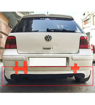Volkswagen Golf 4 Arka Ek Mat Siyah Plastik Karlık Body Kit 1997 1998 1999 2000 2001 2002 2003