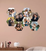 Kişiye Özel 8 Fotoğraflı Altıgen Mdf Tablo