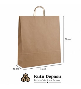 45x50x15 cm Kraft Renk Poşet (25 ADET)