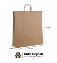 45x50x15 cm Kraft Renk Poşet (25 ADET)