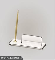 KİŞİYE ÖZEL KRİSTAL GOLD KALEMLİ OVAL KÖŞELİ MASA İSİMLİĞİ (Siyah)