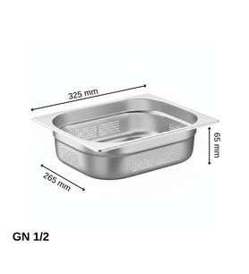 ÜRET Delikli Gastronom Küvet GN 1/2 65 mm 4 lt