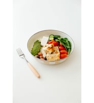Beige Emaye Bowl Tabağı - Bowl Kase - Salata Kasesi - Sunum Kasesi