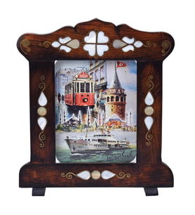 Nusnus Sedef İşlemeli Kartpostallık 24x22 cm No1
