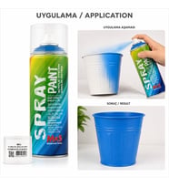 MxS Floresan Boncuk Mavi Akrilik Sprey Boya 400 ml