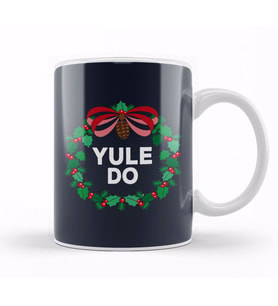 Christmas Yule Do Wreath Kupa Bardak Porselen