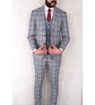 Jan Carlucci Slimfit Yelekli Drop 6 Takım-Gri