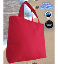 SEVBAGS SU GEÇİRMEZ PLAJ ÇANTASI KUMSAL 40X40 (Kırmızı)