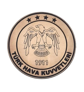 HAVA KUVVETLERİ  Deri PEÇ - Arma - Askeri Patch (Bej)