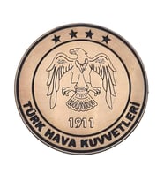 HAVA KUVVETLERİ  Deri PEÇ - Arma - Askeri Patch (Bej)
