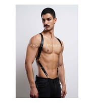 Erkek Göğüs Harness, Erkek Pantolon Kemer, Deri Erkek Kemer (Kırmızı)