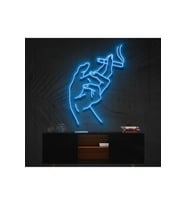 El ve Sigara Figürlü Dekoratif Neon Tabela