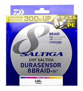 Daiwa Saltiga 8 Braid Dura 400m Multicolor İp Misina 6.0 Pe - 0.40 mm - 36 kg