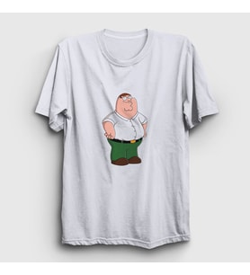 Presmono Unisex Beyaz Peter Griffin V2 Family Guy T-Shirt 300767tt