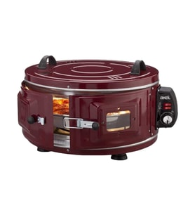 GROSS YUVARLAK DAVUL FIRIN STANDART AYARLANABİLİR TERMOSTAT = 50°C-320°C 1300W - 53CM ALÜMİNYUM TEPSİ ÖN GÖZETLEME CAMI AF-008B (5680)