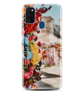 Samsung M21 M22 M23 M30 M31S M32 Kılıf Desenli Silikon Gerçek Çiçekler 1743
