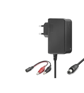 12V 1.2A 14.4W Krokodil Uç Akü Şarj Adaptörü - Siyah B5056